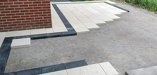 BEGINNING OF THE STONE PATIO