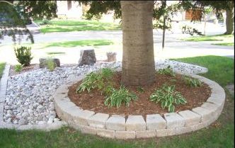 lawn replacement with stones