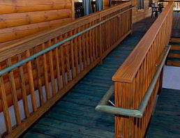 wooden wheelchair access ramp